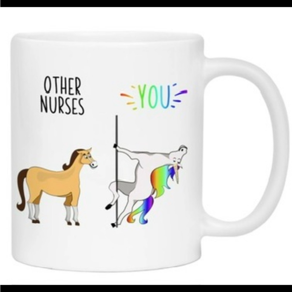 New- Gorgeous and Whimsical, “Other nurses and You” coffee mug!! Unicorn!!